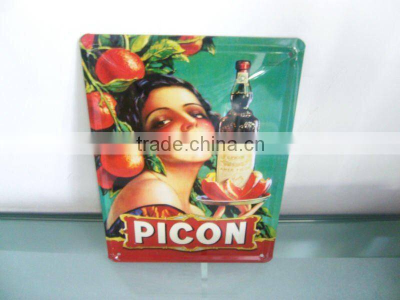 Tin sign wall hanging metal sign