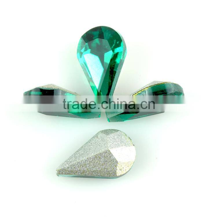 Crystal fancy droplet glass stone