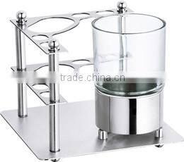 Stainless steel table toothbrush holder / tumbler holder