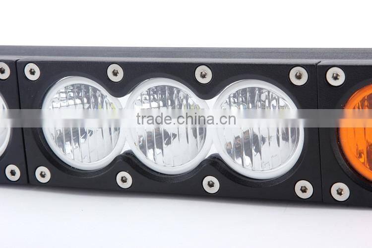 hybrid amber&white mixed beam offroad led light bar 180w with high lumen