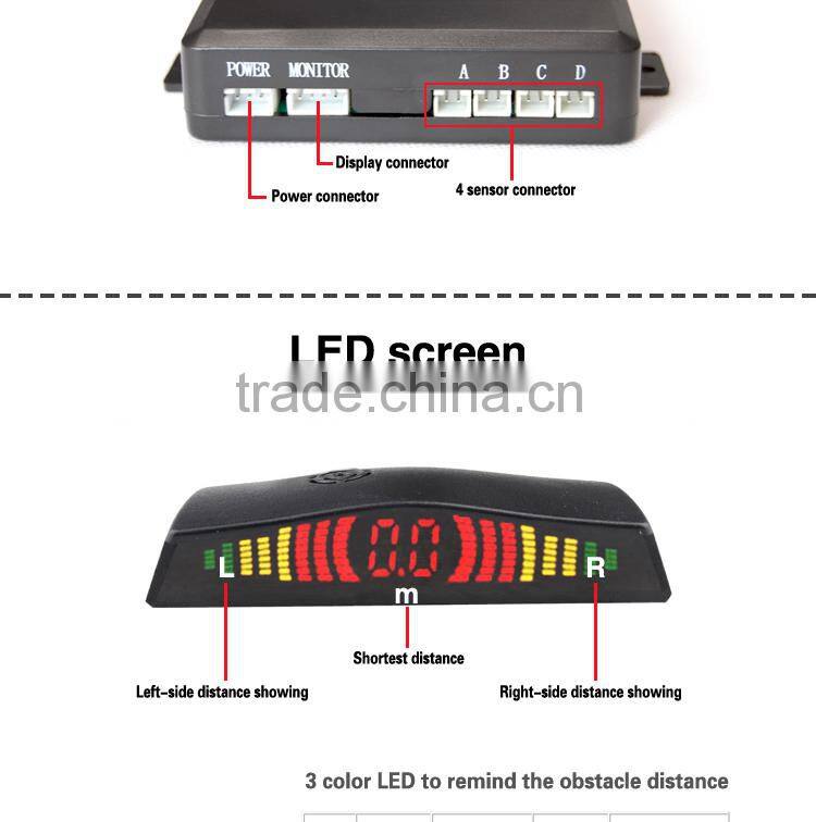 Universal car parking sensor with side waterproof backup sensor
