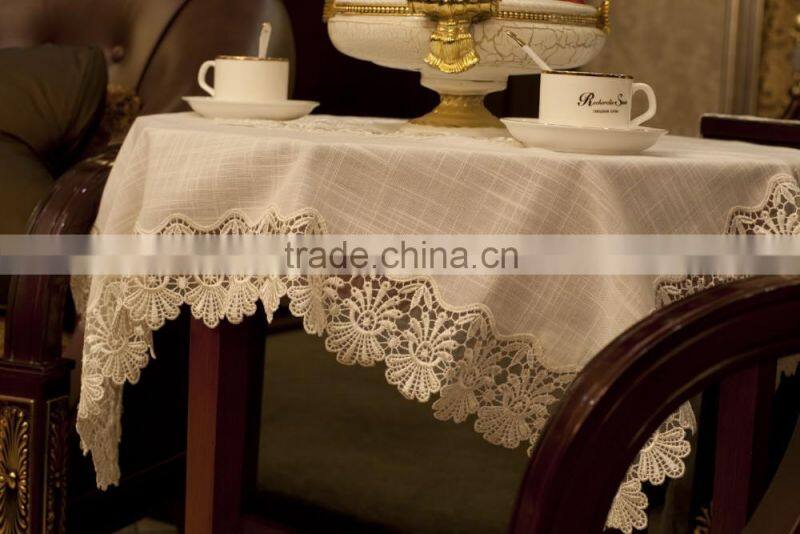 100% Polyester TC CVC WATER RESISTANT Table Cloth for round table
