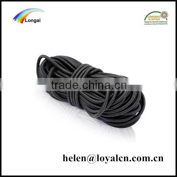 2016 Eco-friendly black round braided elastic cord for sale