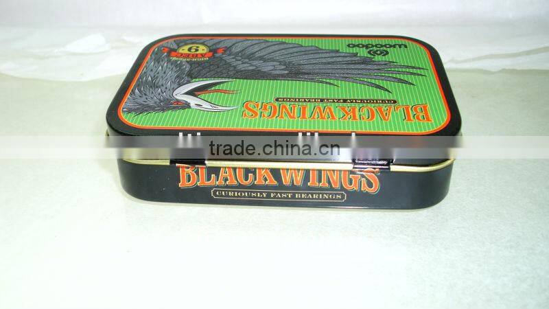 cool candy tin box, rectangule tin box with hinge, mints tin
