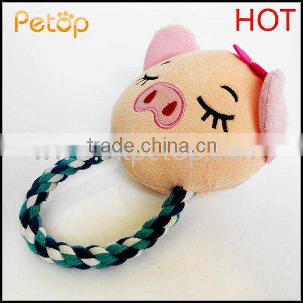Animal Head Plush Dog Rope Toy