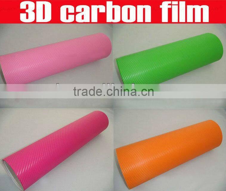 3D Carbon Fiber Vinyl Film with Air Bubbles Free Carbon Fiber Film for Car Stickers