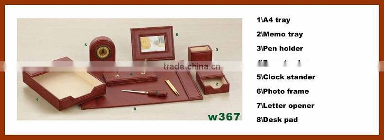 Multifunctional High Quality PU Leather Office Desk Set