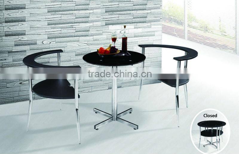leisure furniture glass table with chairs
