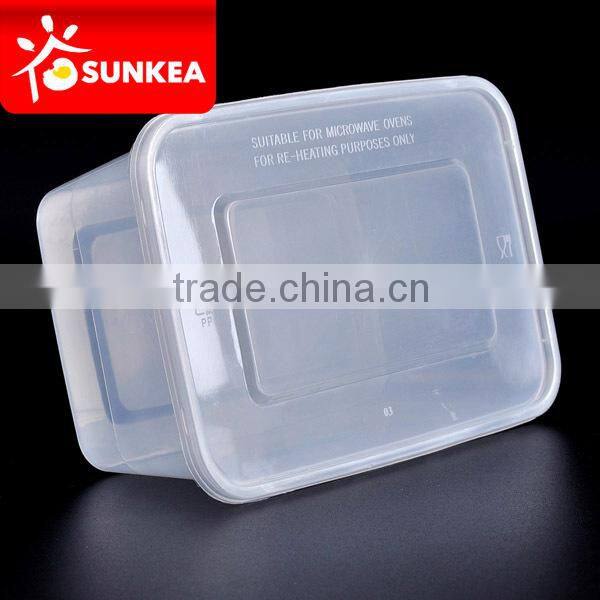 1500ml pp plastic material and food use container