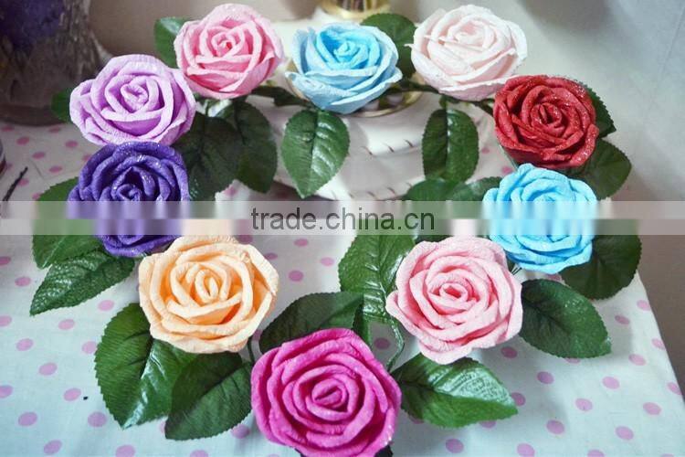 Hot Sale artificial paper flowers, tissue paper flower for wedding decoration