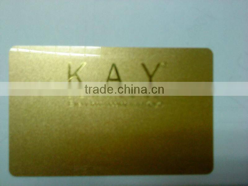 Nice Printing Plastic Gold/Silver Metallic Membership Card