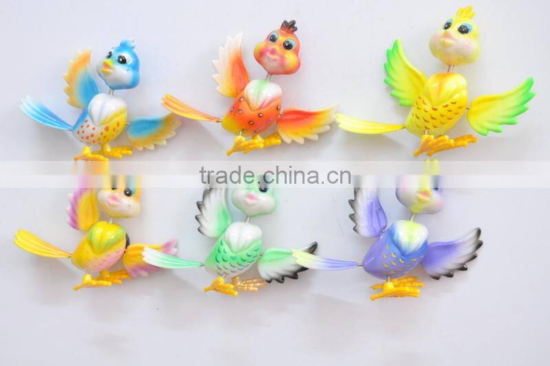 4 inch Plastic Art Customized Animal Handmade Cartoon Bird Fridge Magnets For Home Decoration