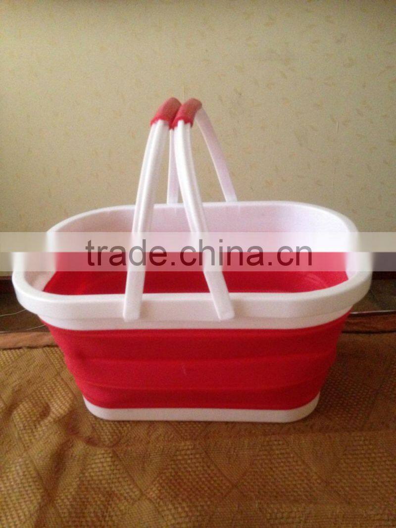 Hot selling Foldable Silicone basket shopping basket