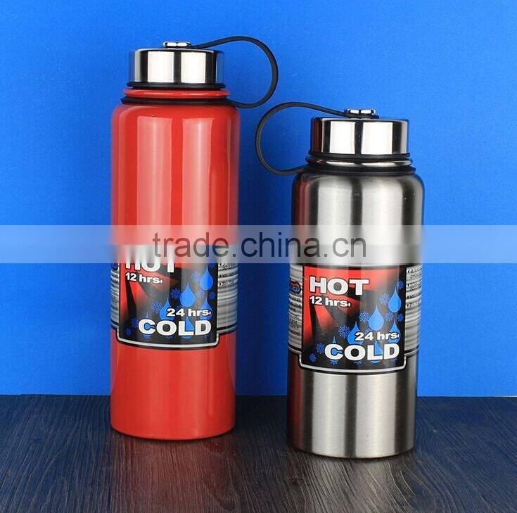 Insulated Stainless Steel Water Bottle, Wide Mouth, 32-Ounce