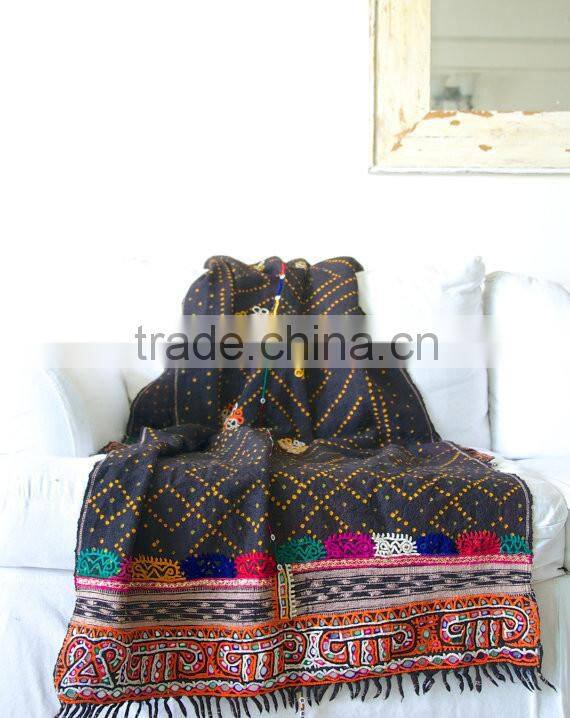 Gypsy Kutch Rabari Blanket Throw Rabari Tapestry Wall Hanging Antique Rabari Scarve Vintage Rabari Shawl