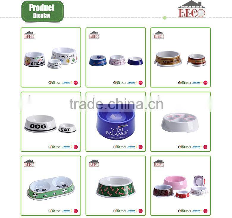 Fancy eco friendly plastic novelty pet cat bowls