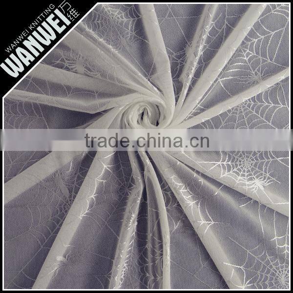 Smooth spider web new product elastic and bright nylon spandex lace fabric for different dress and skirts manufactur sellin 4024