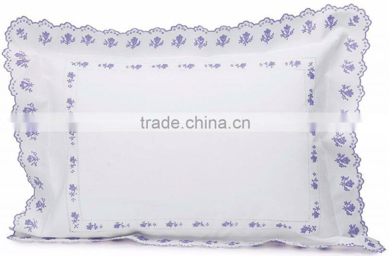 Embroidered cotton pillow no.54