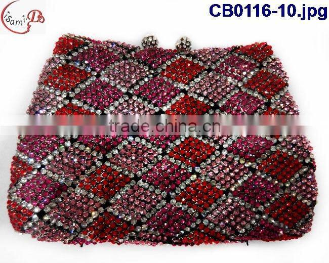 Multicolor and too beans/stones of shinning bag for weeding party CB0116-13