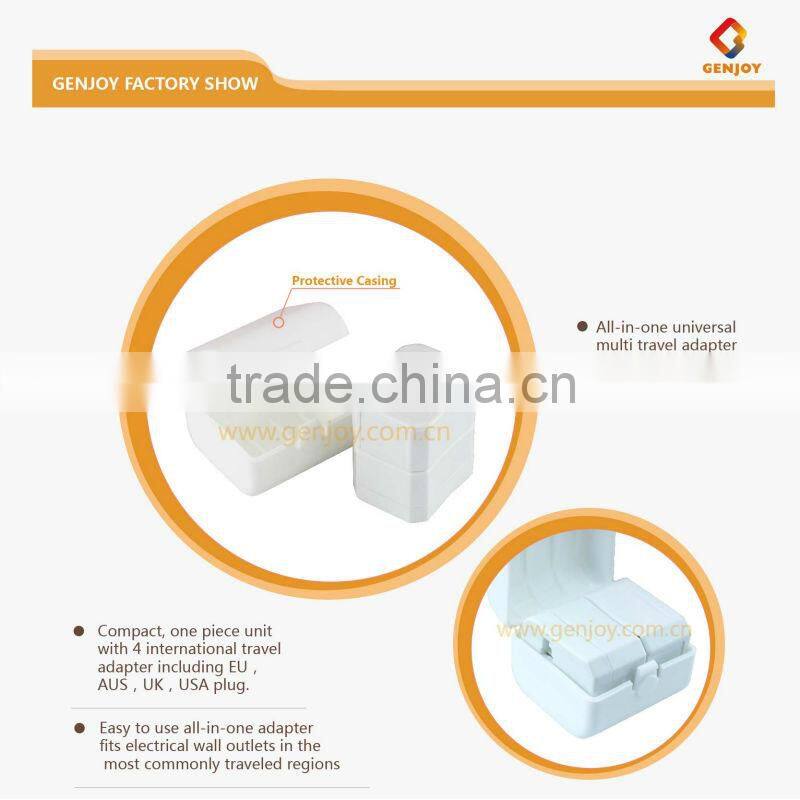 2014 colorful factory hotel worldpower adapter multi travel adapter