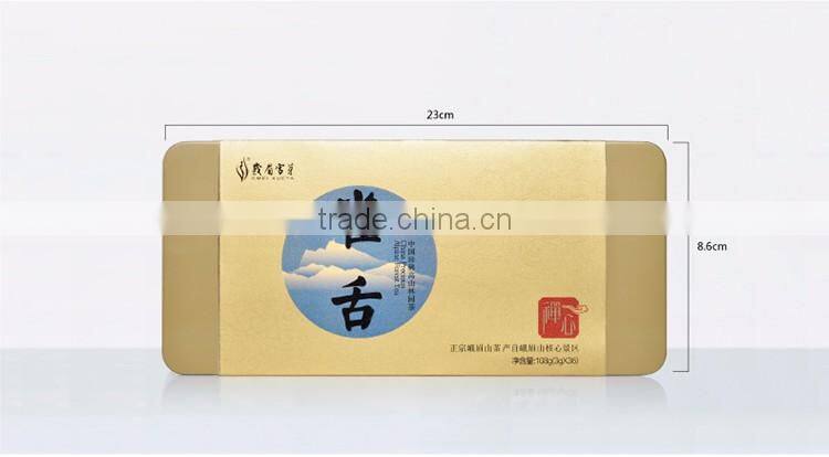 Dried tea leaves tea production tin box gift packing China flecha quality green tea