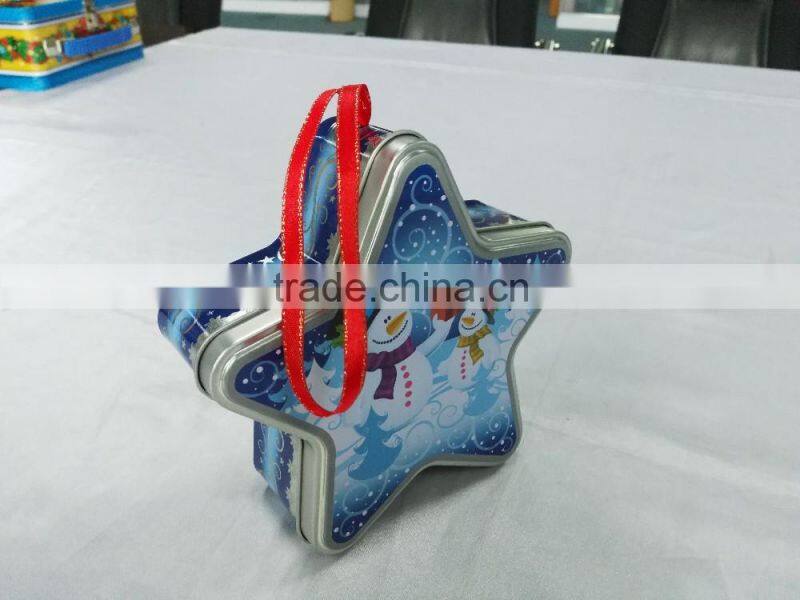 Star Shape Tin Box with Rope