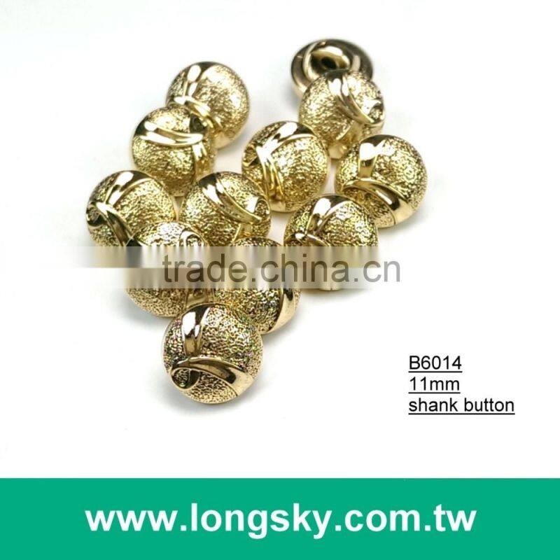 (#B6031/13mm) Sea anchor pattern on gold plated abs button with shank for navy style clothing