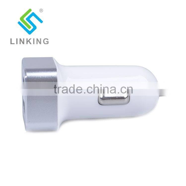 Potable Dual USB Car Charger For iPhone iPad 5V