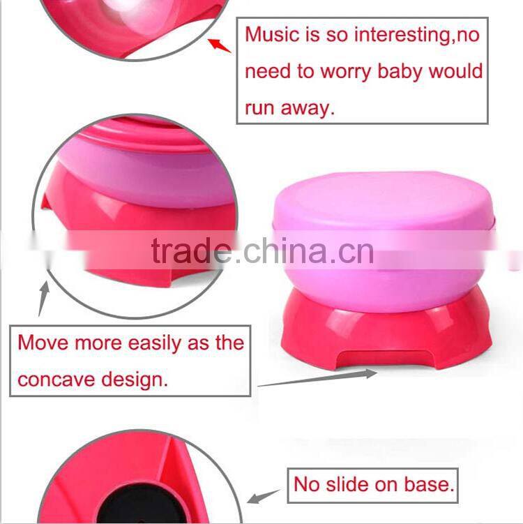Hot selling new item with light and music 3 in 1 BO funny baby plastic toilet seat cover for kid