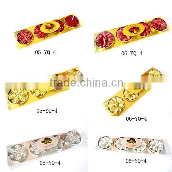 3pcs paited snowflake wedding floating tealight candle