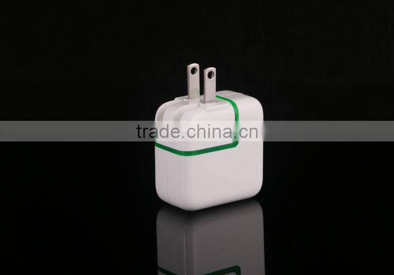 2-Port 5V/2A Compact USB Wall Charger/Portable Charger All-In-One Travel Charger for iPhone, iPad, iPod, Smartphones, 5V Tablets