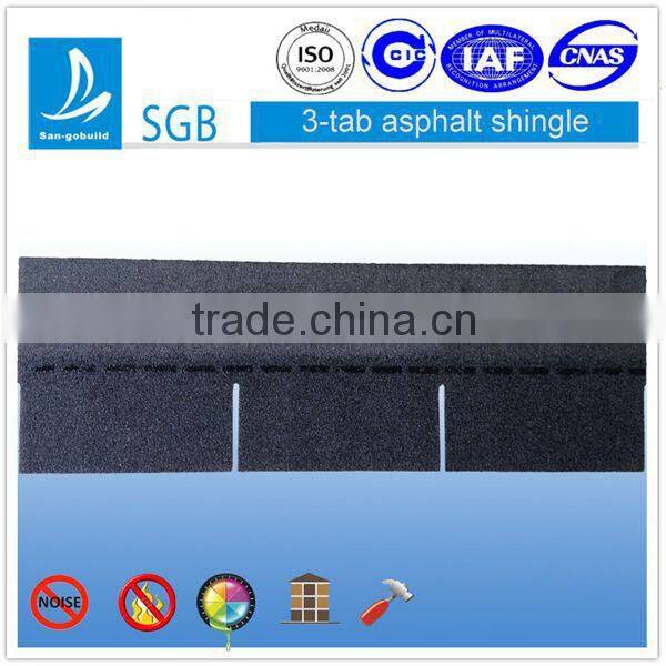 black/gray/yellow/blue/red/green color Mosaic roof asphalt shingle for roofing materials
