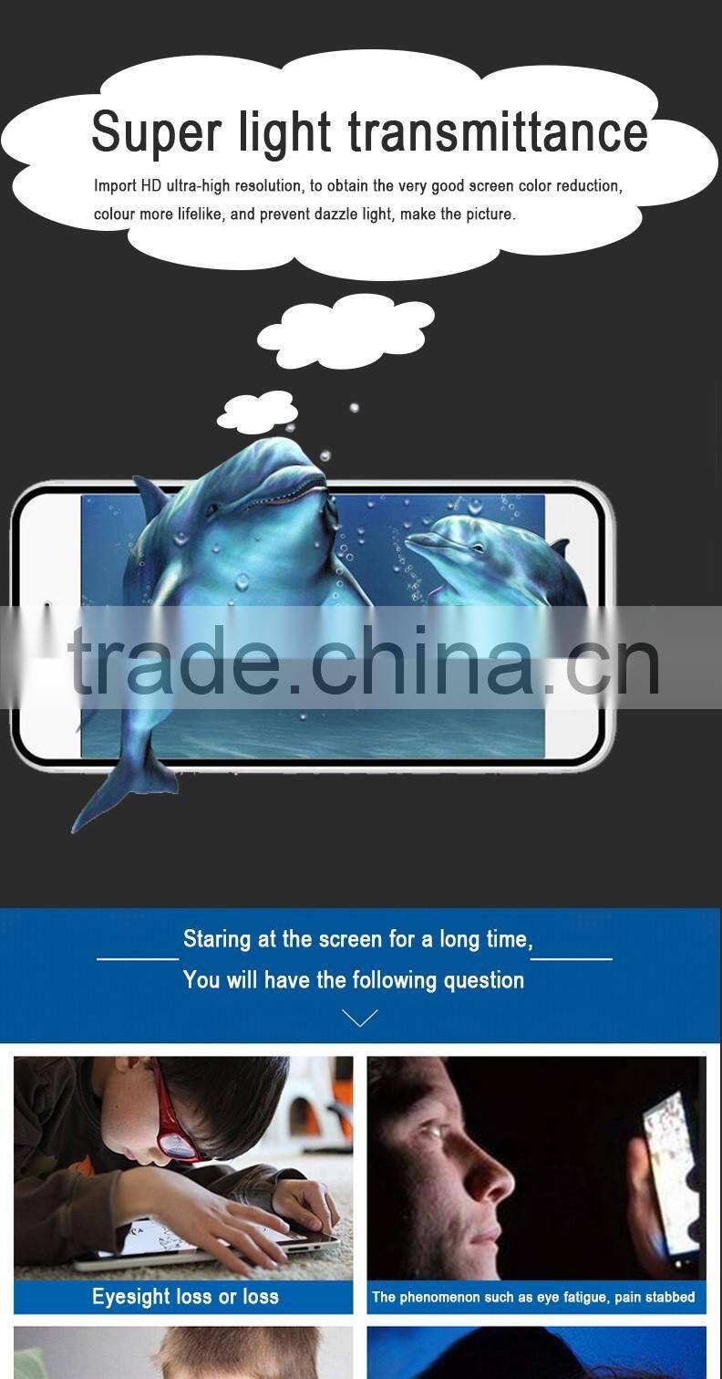 Mobile accessories for iphone 6 silk print matte anti blue light tempered glass screen protector