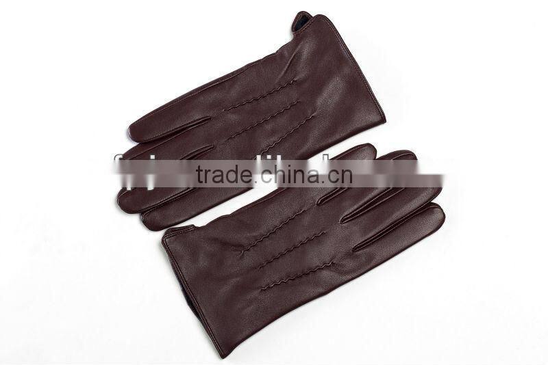 Customized Fashion Men Leather Glove Touch