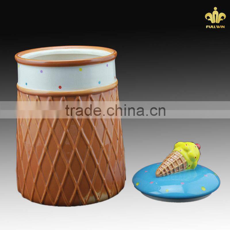 Kitchen canister sets ceramic with lid