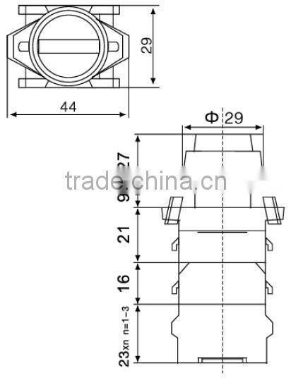 UTL Wholesale Products Self-locking Waterproof Push Button Switch Turn Button With Red Green Yellow Light