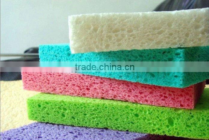 natural cellulose sponge with scouring pad for car kitchen clean