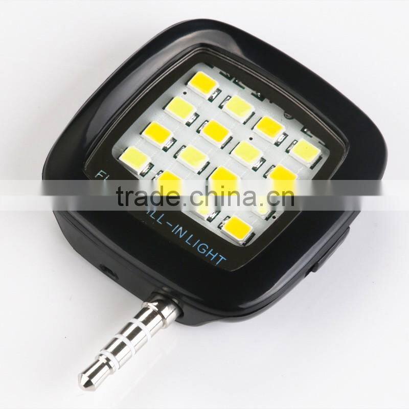 Built-in 16 led lights LED Flash for Camera Phone Support for Multiple Photography Mini Selfie Sync Led Flash