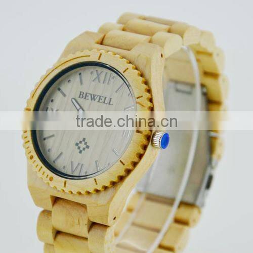 trendy cheap factory direct attractive multicolor waterproof wooden watch(WJ-3920)