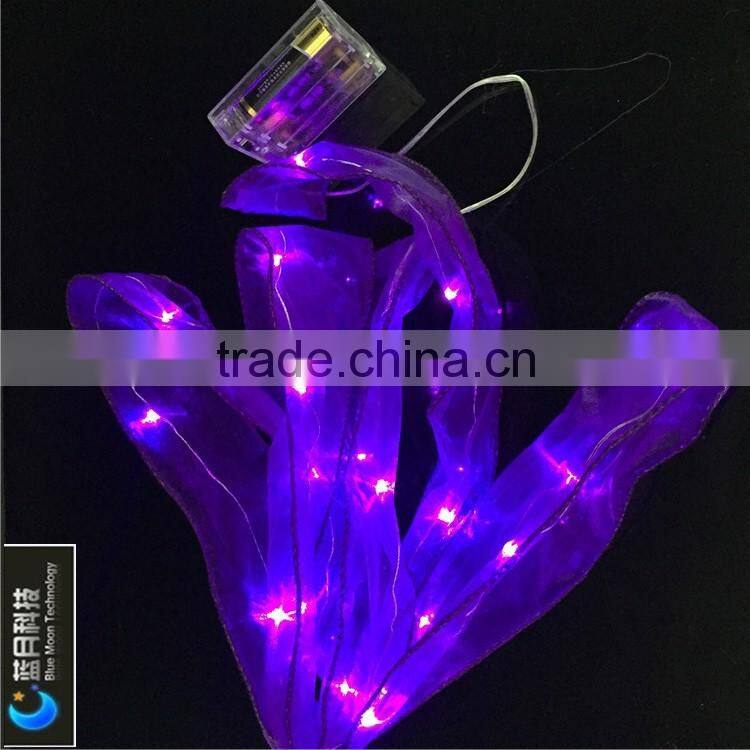 Green Color Raindrop christmas lights with 2M ribbon