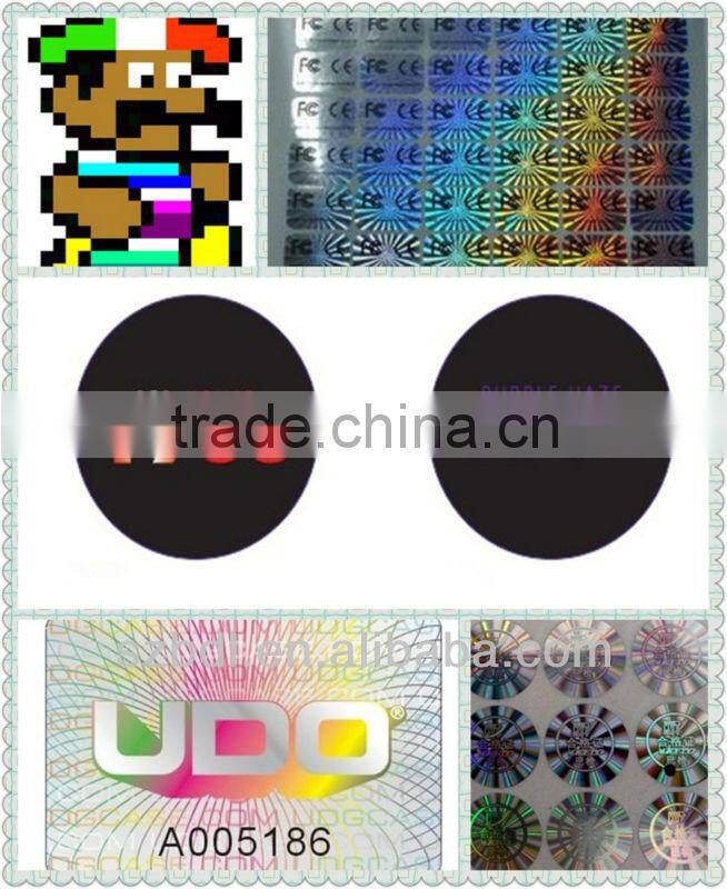 high quality holographic adhesive stickers