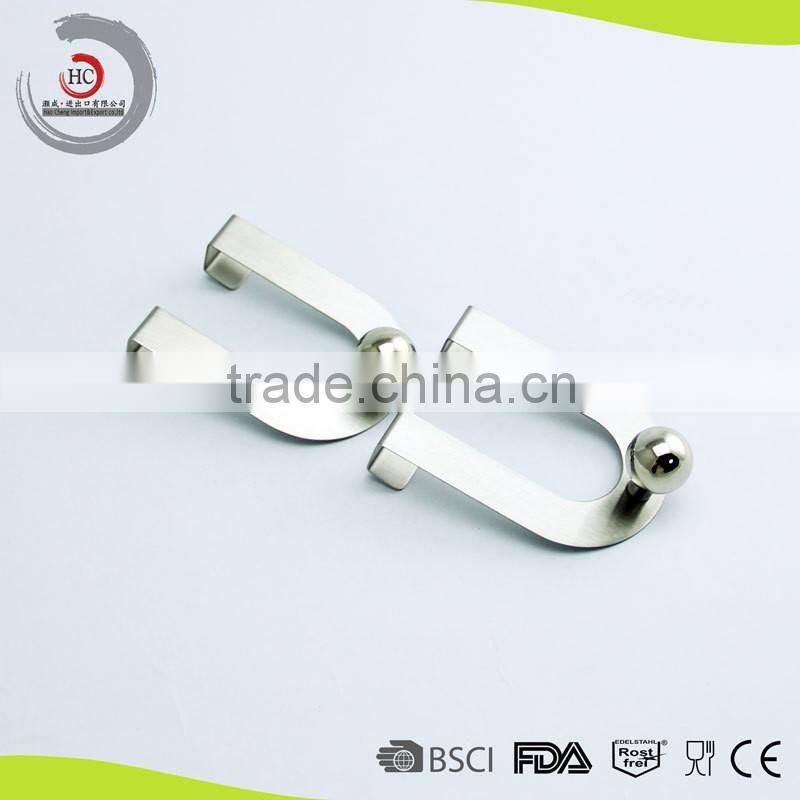 U shape stainless steel door hook bag hanger over the door hanging hook HC-SH26