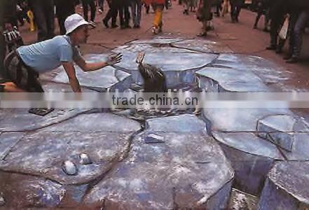 PVC materials 3d floor murals