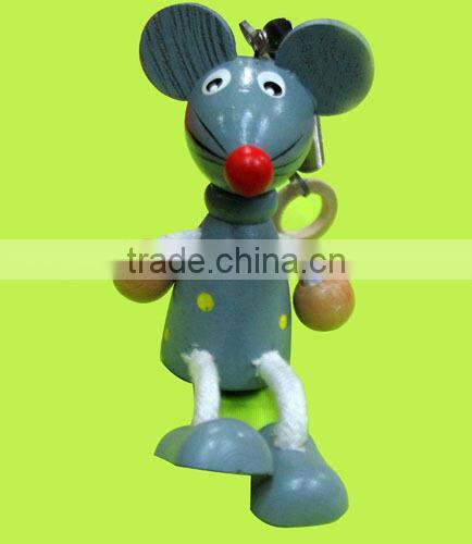 New unique Kids Wood Handmade Mouse Toy Doll