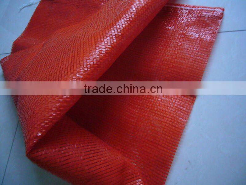 Knitted plastic mesh bags for packing
