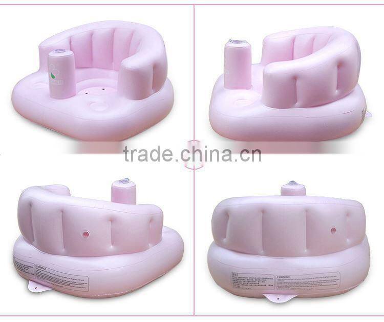 comfort and portable novelty inflatable little arm chair baby stool in blue