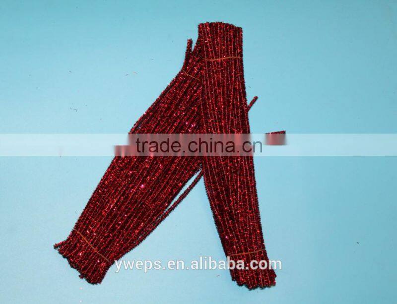 wholesale colourful folding chenille stems for diy, curly chenille stem