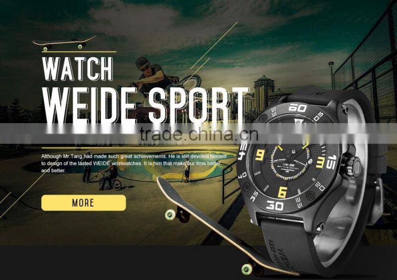 WEIDE Luxury Watch Brand Universe Series Sport Watches For Men Quartz Watches Bezel Japan Movt Silicone Strap Smart Watch
