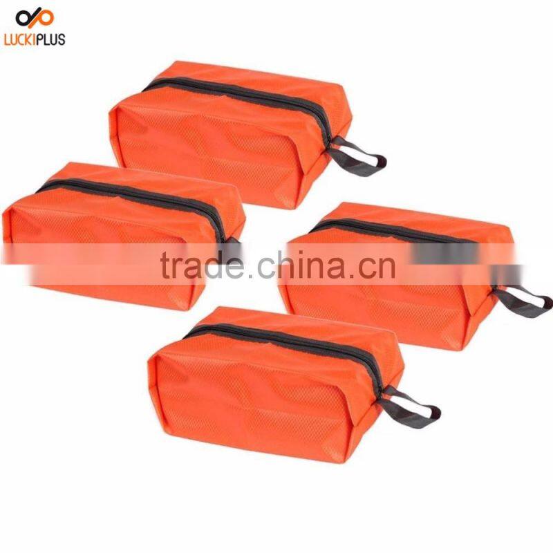 Luckiplus Portable Waterproof Nylon Travel Shoe Bags Black