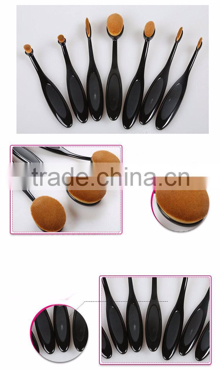 Hot Selling 10pcs Oval Makeup Brushes high quality toothbrush makeup brush set